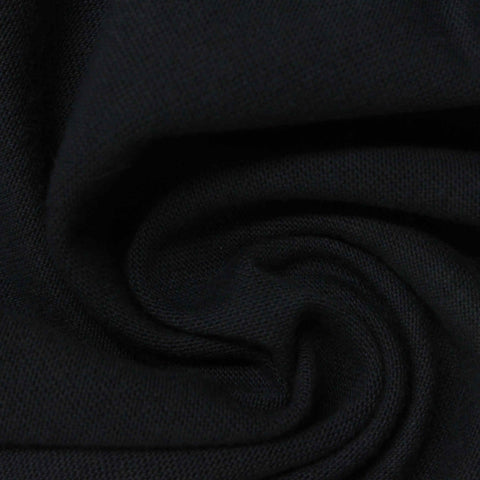 100% Cotton Jersey Knit Fabric, 180 gsm — Black, ref EF-234610