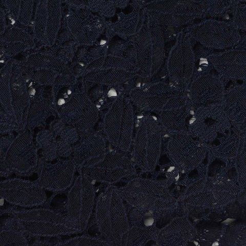 Navy Openwork Lace, Nylon-Cotton