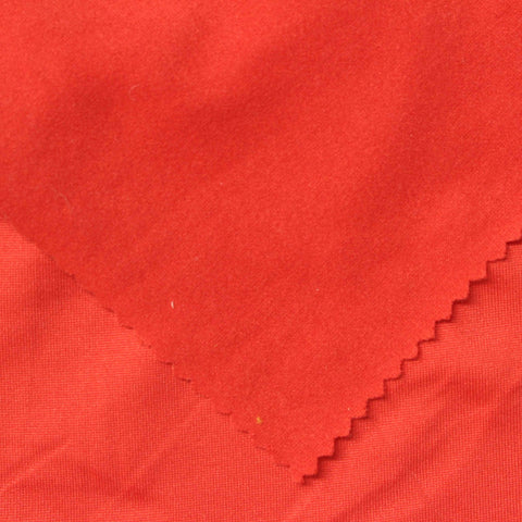 Brushed Polyester Stretch Milk Silk Knit Fabric, 220 gsm, 165 cm — Orange