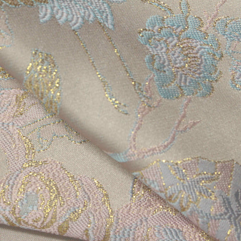 Pink Floral Jacquard, Polyester, 170 gsm