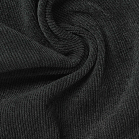 Polyester Stretch Fabric, 260 gsm, 190 cm — Black