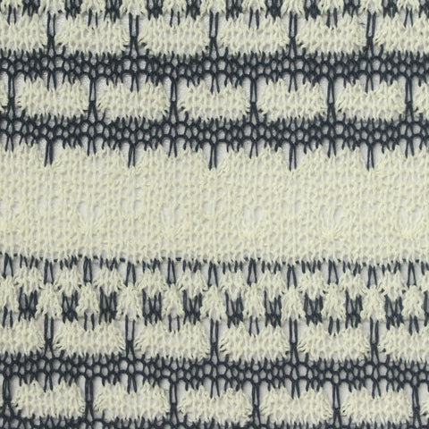 Cream Openwork Chunky Knit, Poly-Cotton, 201 gsm