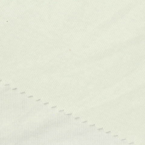 100% Cotton Rib Knit Fabric, 160 gsm, 168 cm — White