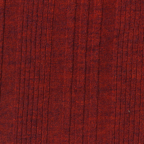 Red Marl Rib Knit, Polyester, 402 gsm