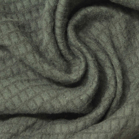 Jacquard Polyester Stretch Knit Fabric, 265 gsm, 150 cm — Green