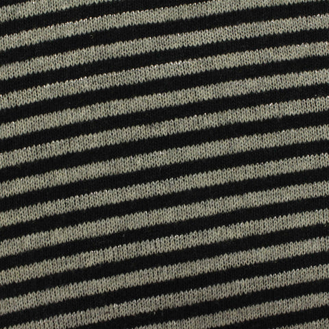 Grey Horizontal-Stripe Chunky Knit, Polyester, 470 gsm