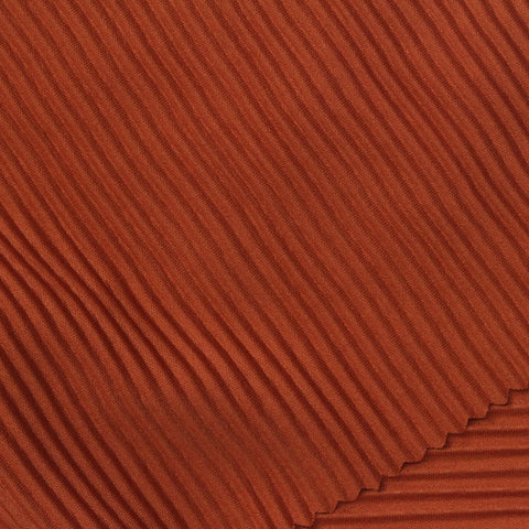 Rust Textured Plissé, Polyester