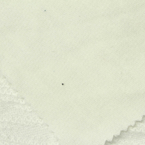 White Horizontal-Line French Terry, Cotton-Poly