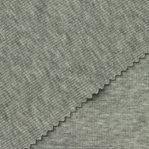 Grey-Green Heather Rib Knit, Poly-Viscose