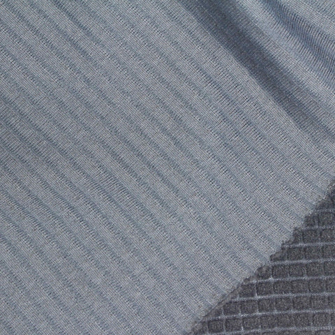Plaid Polyester Stretch Fleece Fabric, 220 gsm, 168 cm — Grey
