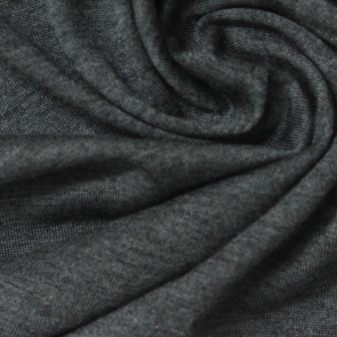 Viscose Wool Jersey Knit Fabric, 160 gsm, 170 cm — Grey
