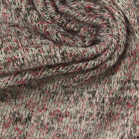 White Marl Chunky Knit, Polyester, 110 gsm