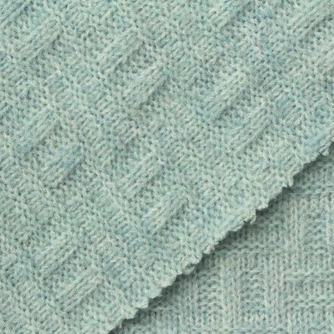 Jacquard Brushed 100% Polyester Pointelle Knit Fabric, 290 gsm, 150 cm — Blue