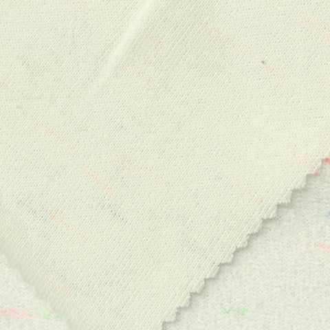 Pastel Pink Wavy-Line French Terry, Cotton-Poly