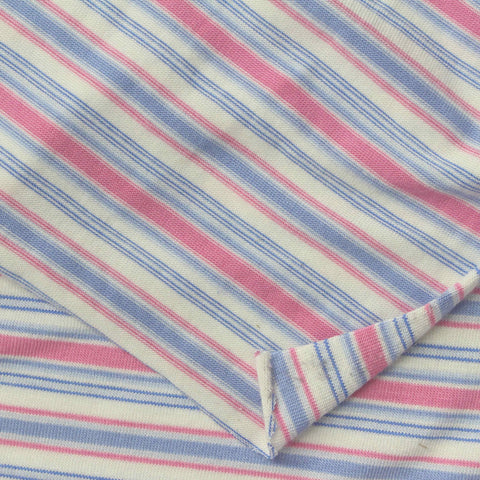 Pink Stripes Jersey Knit, Viscose