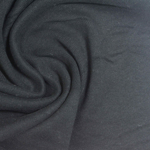 Charcoal Rib Knit, Cotton