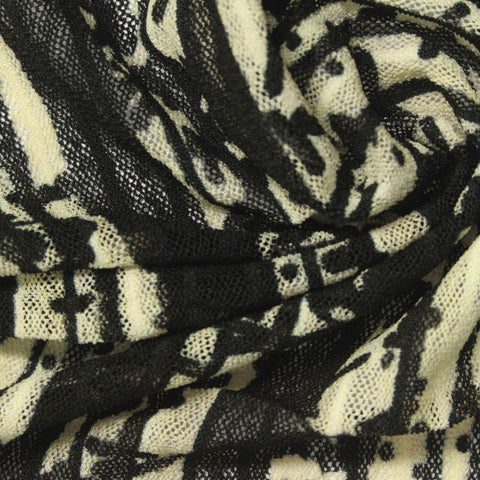 Black Abstract Mesh, Polyester, 160 gsm, ref EF-253955