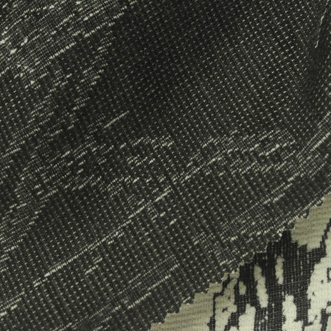 Dark Grey Vertical-Line Jacquard, Poly-Cotton