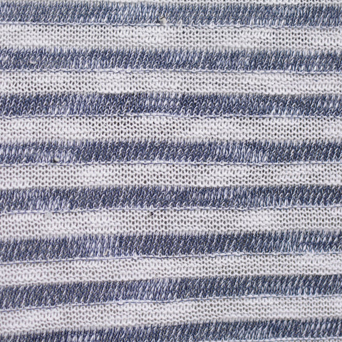 Blue Stripes Chunky Knit, Poly-Cotton, 193 gsm