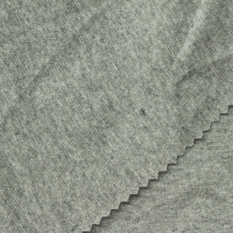 Grey Heathered-Marl Rib Knit, Cotton