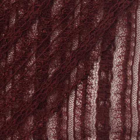 Burgundy Openwork Lace, Nylon