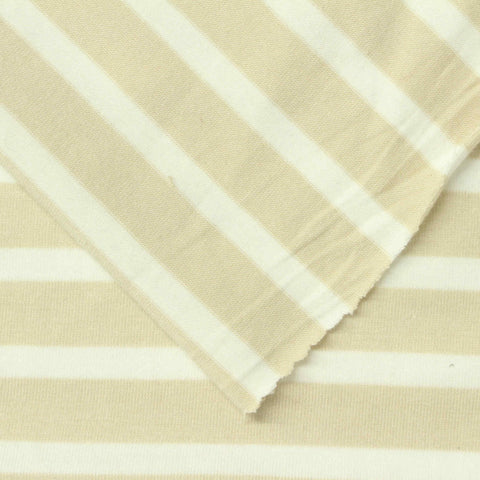 Beige Stripes Knit, Cotton-Modal