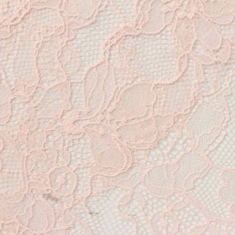Light Pink Floral Lace, Nylon, 59 gsm