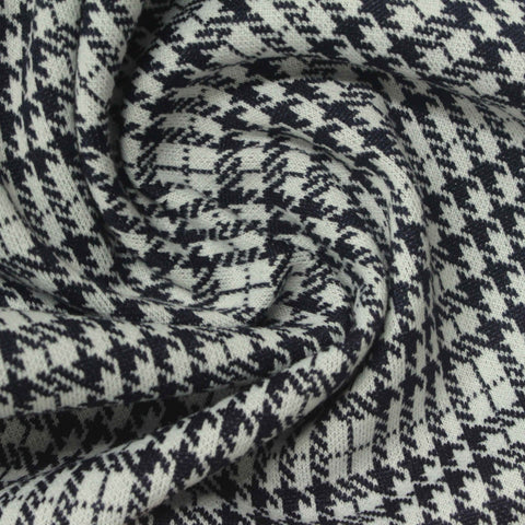 Black Houndstooth Jacquard, Polyester, 290 gsm, 160 cm, ref EF-268635