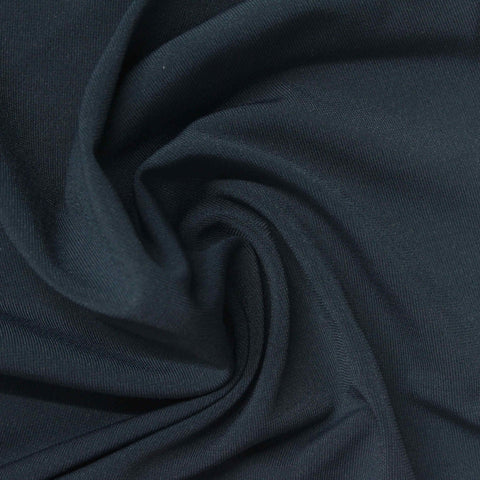 Polyester Stretch Linen-Look Fabric, 294 gsm, 150 cm — Navy