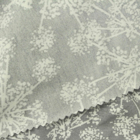 Bold Floral Modal Stretch Jersey Knit Fabric, 165 gsm, 165 cm — Grey