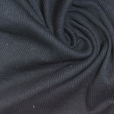 Charcoal Ribbed Rib Knit, Cotton