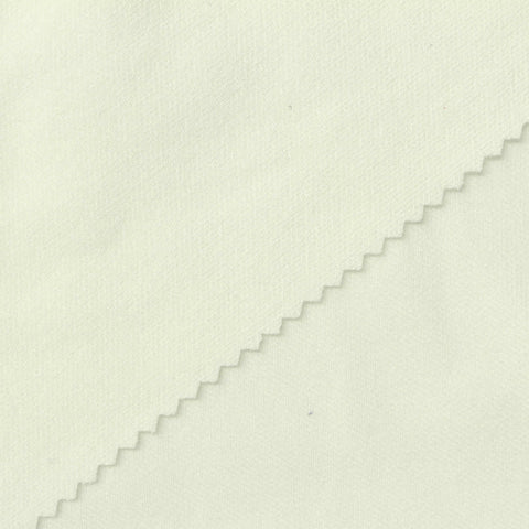 Off-White Ribbed Rib Knit, Viscose-Poly
