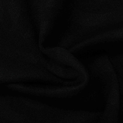 Printed Nylon Viscose Stretch Interlock Knit Fabric, 215 gsm, 155 cm — Black