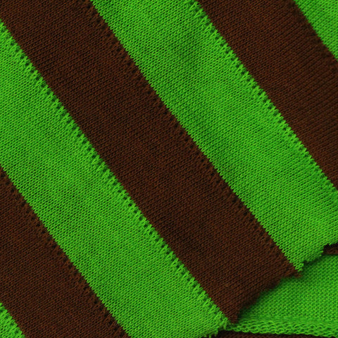 Green Horizontal-Stripe Knit, Cotton, 160 gsm