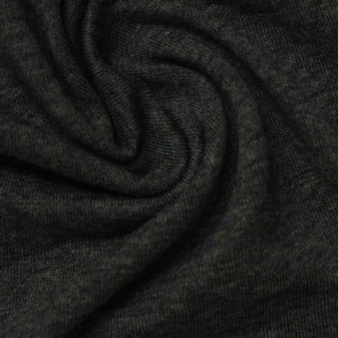 Dark Grey Marl Jersey Knit, Cotton, 145 gsm
