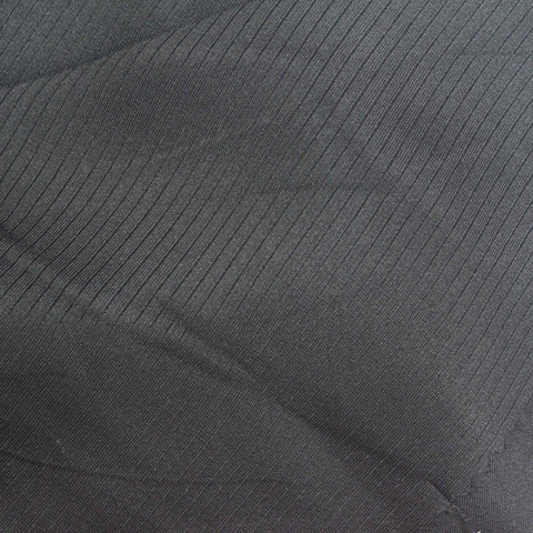 Dark Charcoal Rib Knit, Poly-Spandex