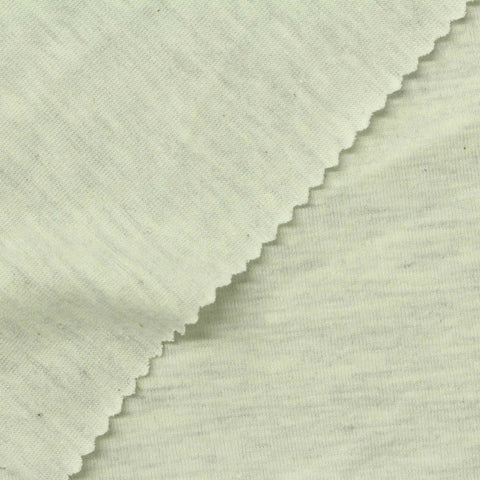 Light Yellow-Green Marl Jersey Knit, Poly-Cotton