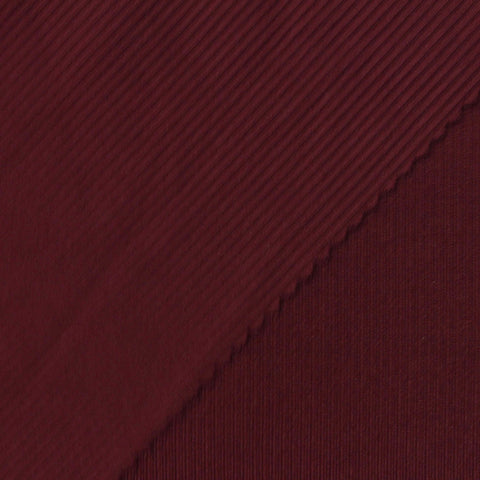 Polyester Stretch Rib Knit Fabric, 220 gsm, 165 cm — Red