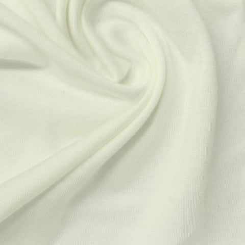 Off-White Jersey Knit, Cotton-Silk