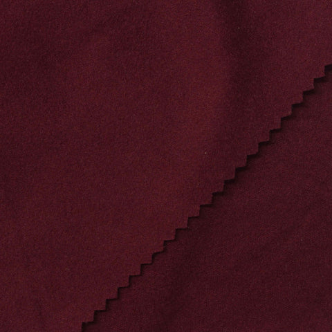 Brushed Polyester Stretch Velvet Fabric, 240 gsm, 185 cm — Red