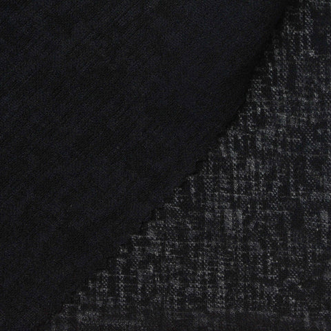 Black Marl Jacquard, Polyester, 130 gsm