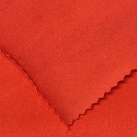 Brushed Nylon Stretch Interlock Knit Fabric, 260 gsm, 137 cm — Red