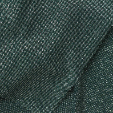 Nylon Metallic Stretch Jersey Knit Fabric, 155 gsm, 150 cm — Green