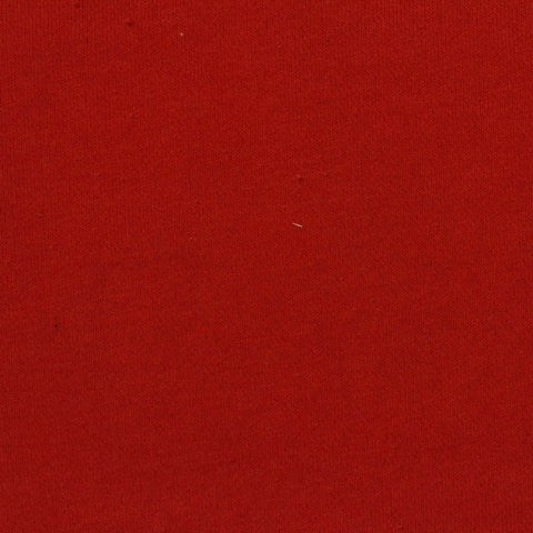 Brushed Cotton Polyester French Terry Fabric, 240 gsm, 177 cm — Red