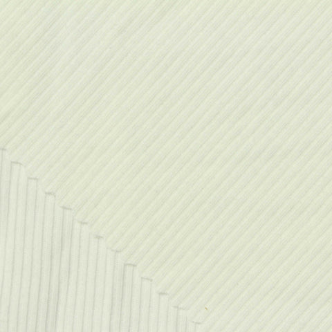 Polyester Stretch Rib Knit Fabric, 270 gsm, 140 cm — White
