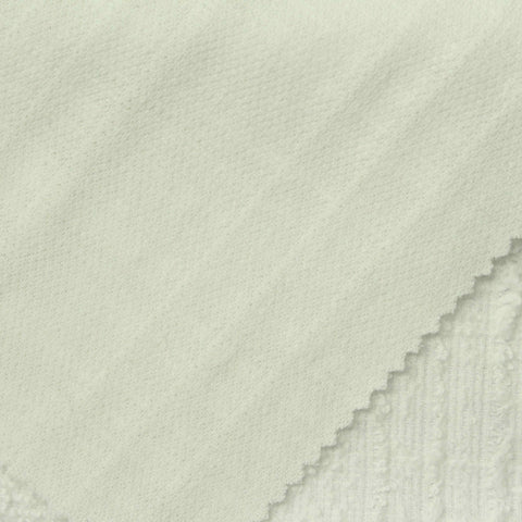 Slub Polyester Cotton Bouclé Fabric, 300 gsm, 160 cm — White