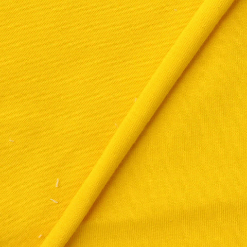 100% Cotton Jersey Knit Fabric, 190 gsm, 170 cm — Yellow