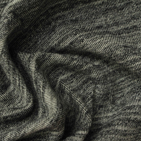 Light Grey Marl Scuba Knit, Poly-Cotton, 257 gsm