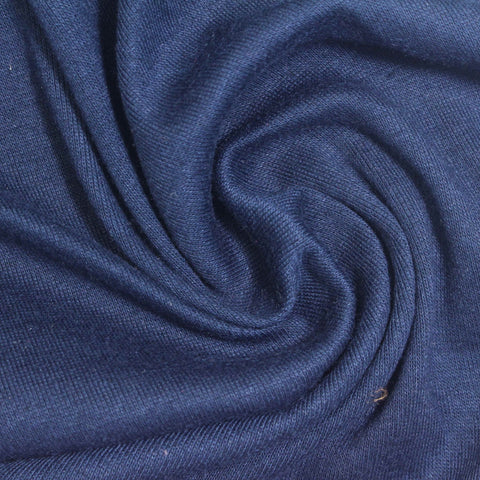 Blue Rib Knit, Poly-Cotton