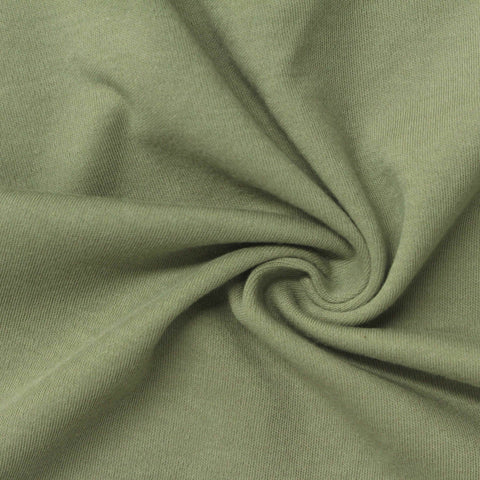 100% Cotton Interlock Knit Fabric, 165 gsm, 165 cm — Green